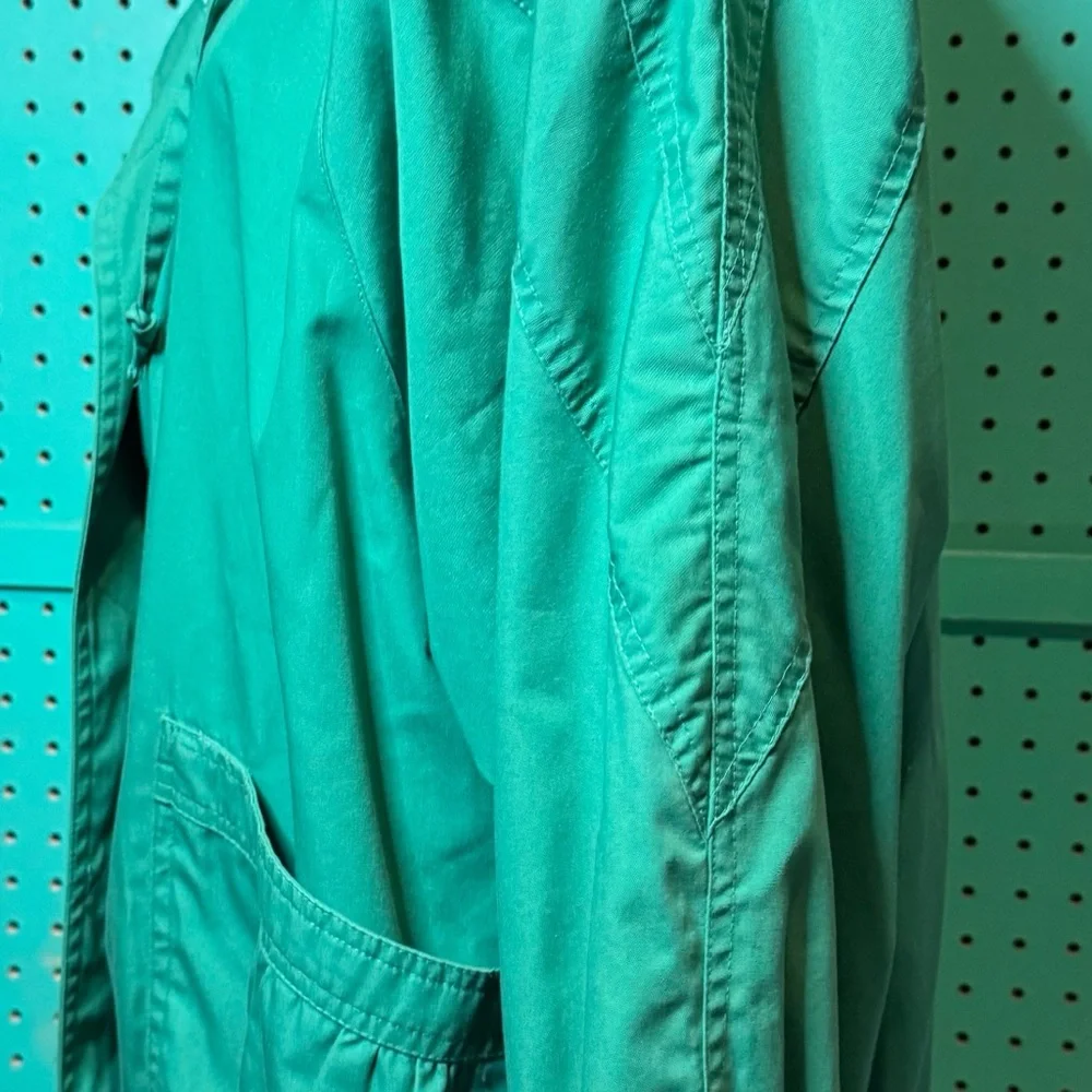 Vintage Fleet Street Teal Oversized Windbreaker Jacket Retro 90s Chic Size 10